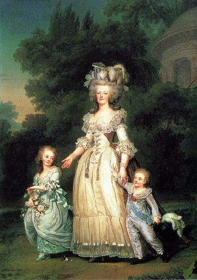 Adolf-Ulrik Wertmuller Marie Antoinette with her children France oil painting art